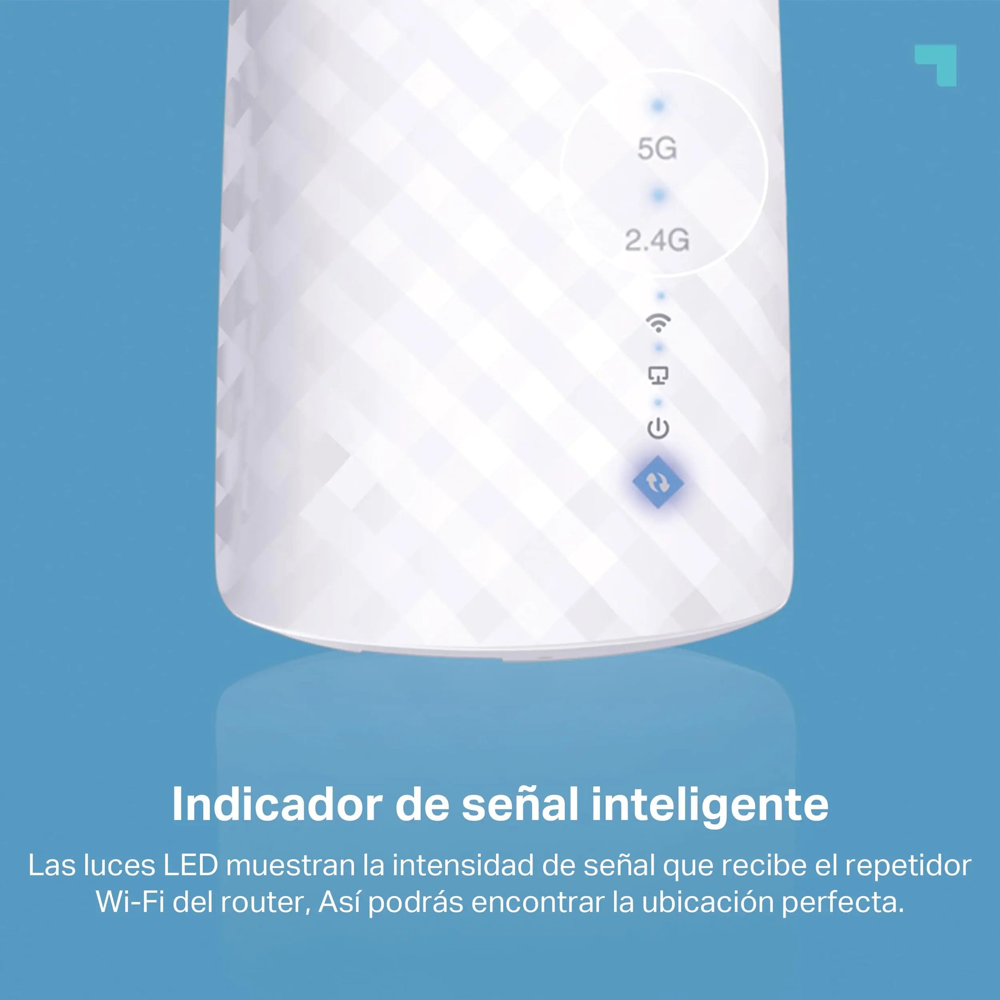 TP-Link RE190 AC750 - Amplificador Señal WiFi, 433Mbps en 5GHz 300Mbps en 2.4GHz con EU Enchufe, WPS, Indicador LED de Señal, Antenas Internas, Blanco TP-Link