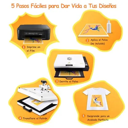 TRILINK DTF - Papel de película de Transferencia A4 (8.5 x 11 Pulgadas), 30 Hojas, Hojas de pretratamiento Transparente Mate de Doble Cara de… TRILINK