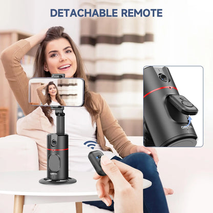 Trípode para Smartphone, Extensible, Soporte para teléfono móvil con función de Seguimiento de 360° de la Cara y Mando a Distancia, no Requiere aplicación - SacrificioShop