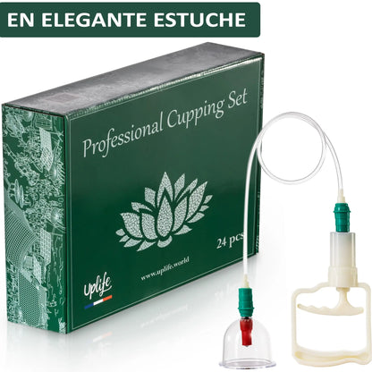 Uplife Set de 24 Ventosas Fisioterapia - Ventosa terapia con Imanes Terapéuticos Uplife