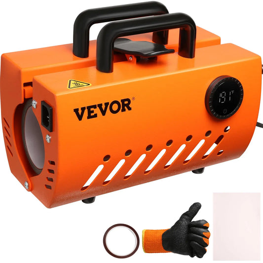 VEVOR Prensa Térmica para Tazas de 11-30 oz Prensa para Tazas Vasos 620 W Máquina de Impresión de Transferencia 23,5 x 11,5 x 1 cm con Guantes Resistentes al Calor y Cinta DIY Tazas de Cerámica Vasos VEVOR