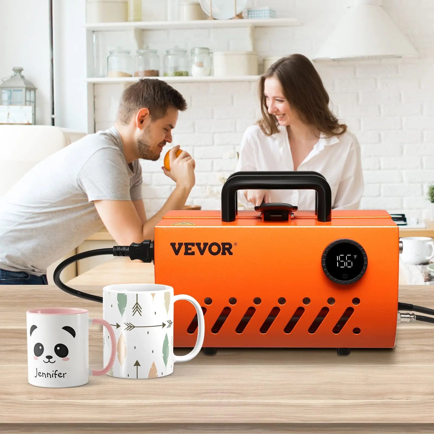 VEVOR Prensa Térmica para Tazas de 11-30 oz Prensa para Tazas Vasos 620 W Máquina de Impresión de Transferencia 23,5 x 11,5 x 1 cm con Guantes Resistentes al Calor y Cinta DIY Tazas de Cerámica Vasos VEVOR