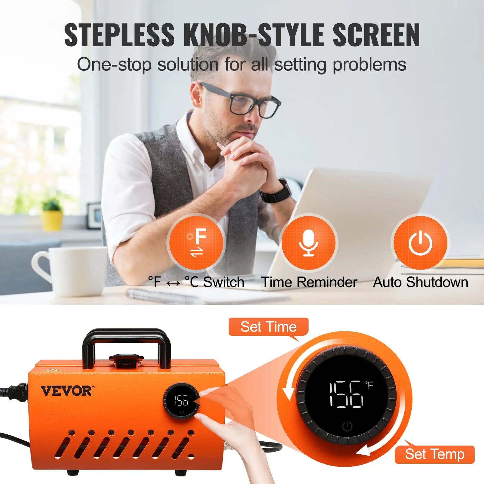VEVOR Prensa Térmica para Tazas de 11-30 oz Prensa para Tazas Vasos 620 W Máquina de Impresión de Transferencia 23,5 x 11,5 x 1 cm con Guantes Resistentes al Calor y Cinta DIY Tazas de Cerámica Vasos VEVOR