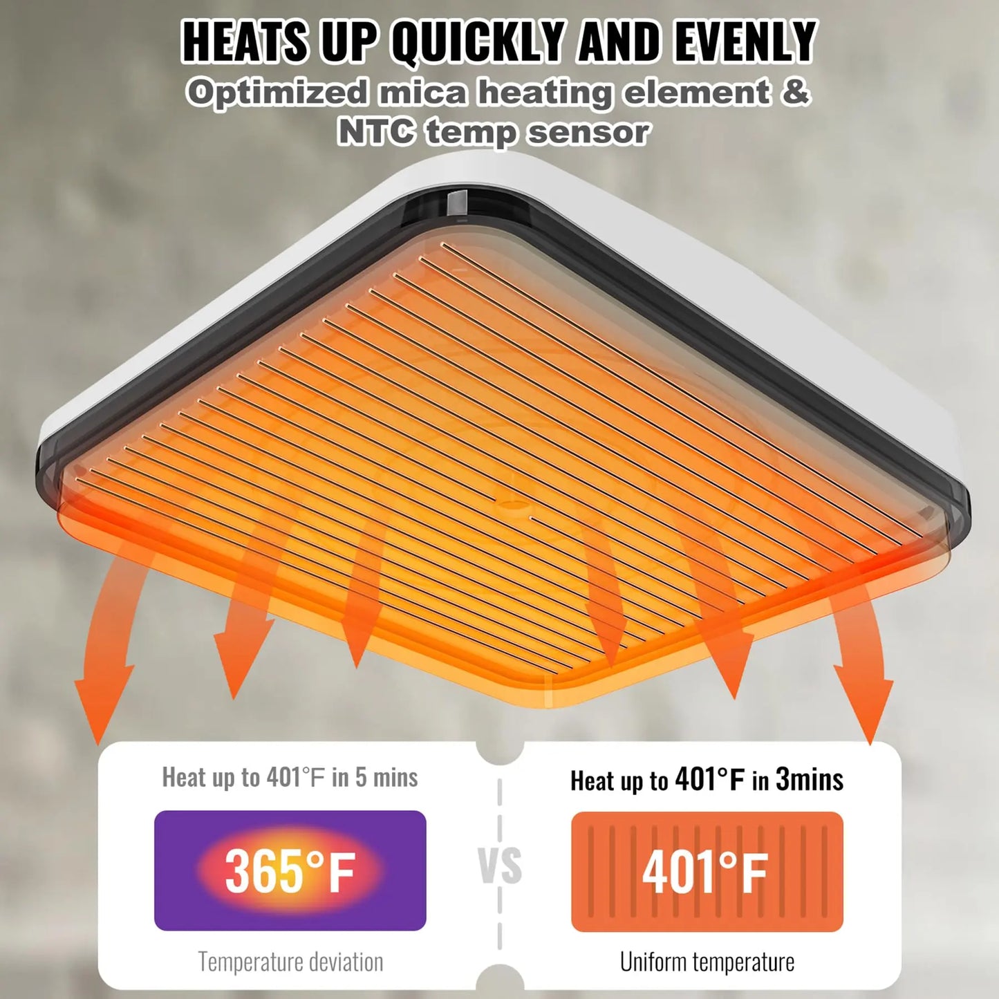 VEVOR Prensa de Calor Portátil 30 x 25 cm para Camisetas de Bricolaje Máquina de Prensa de Calor 750W Prensa de Transferencia Temperatura 40-205 °C Prensa de Calor de Uso Doméstico Bricolaje VEVOR