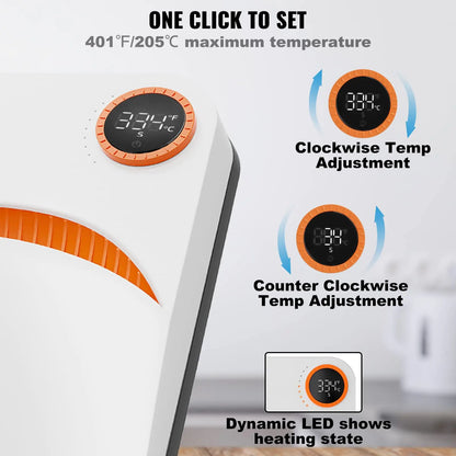 VEVOR Prensa de Calor Portátil 30 x 25 cm para Camisetas de Bricolaje Máquina de Prensa de Calor 750W Prensa de Transferencia Temperatura 40-205 °C Prensa de Calor de Uso Doméstico Bricolaje VEVOR